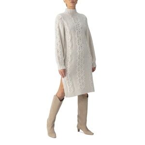 NWT Sanctuary Cable Knit Side Slit Sweater Dress